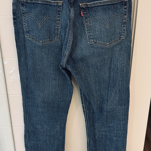 Levi's 501 Premium straight High rise button fly Light Blue Size 27 big E - Picture 10 of 15